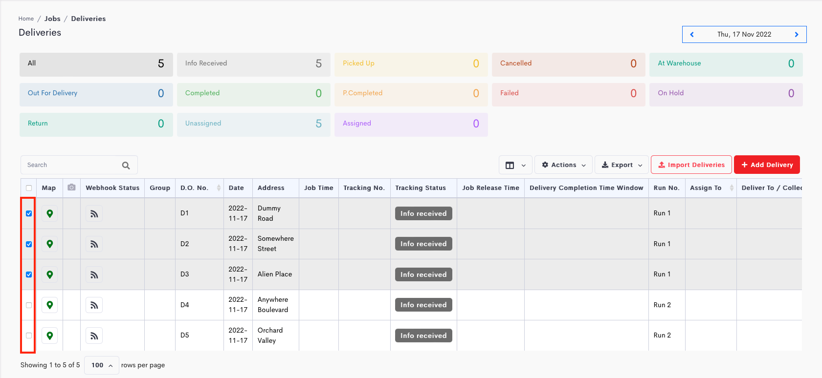 How To Use The Actions Button On Dashboard - Detrack